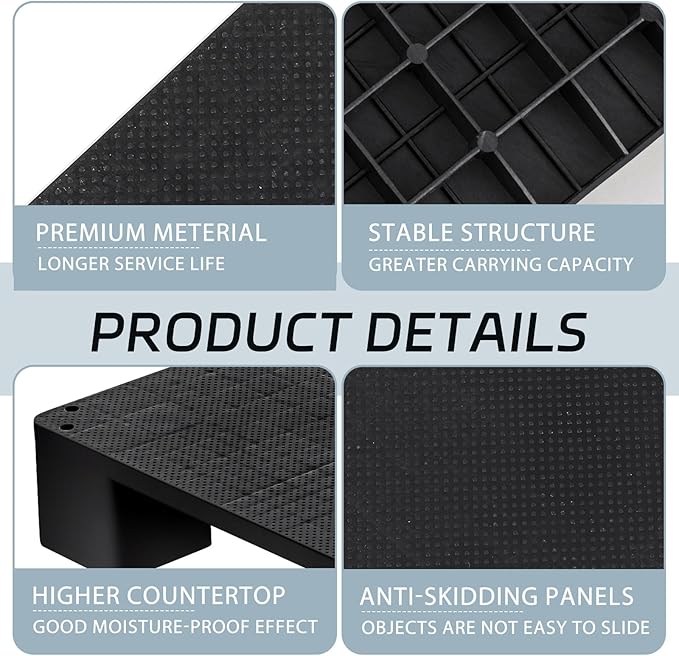 2 Pcs Plastic Pallet for Basement Storage Easy Stack Lightweight Floor Pallet - Image 3