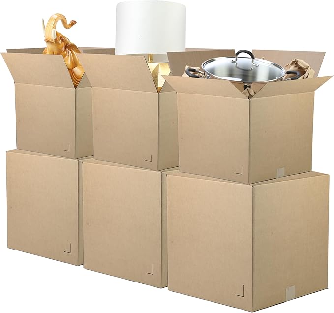 The Boxery Moving Boxes 10-Pack Large | 18x18x18 inch Brown/Kraft Corrugated - Image 2