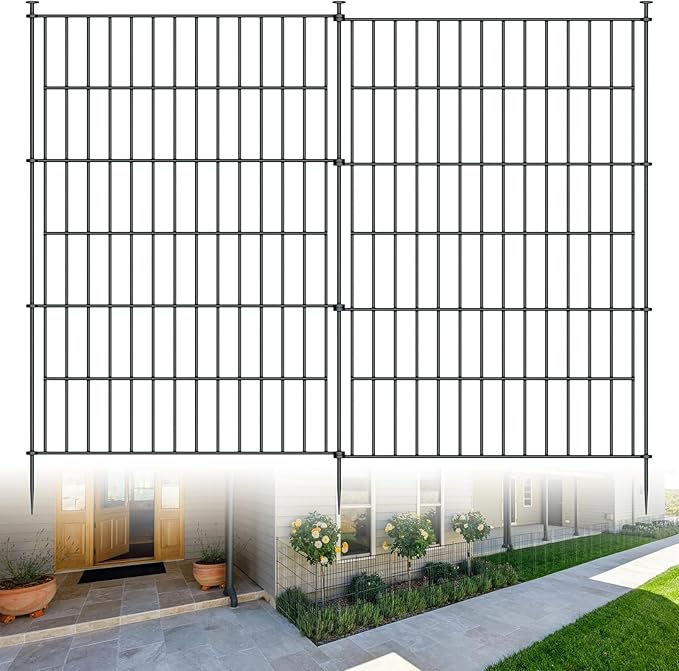 10 Panels Garden Fence Dog Fence Outdoor by richmen