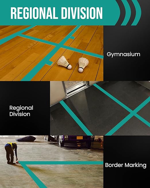 Lichamp 6 Rolls Vinyl Tape, Premium Safety Marking and Traffic Floor Marking - Image 6