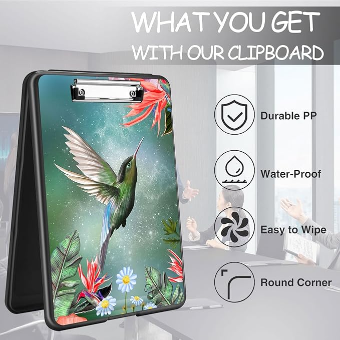 Clipboard with Storage, High Capacity Plastic Storage Clipboard with Low - Image 6