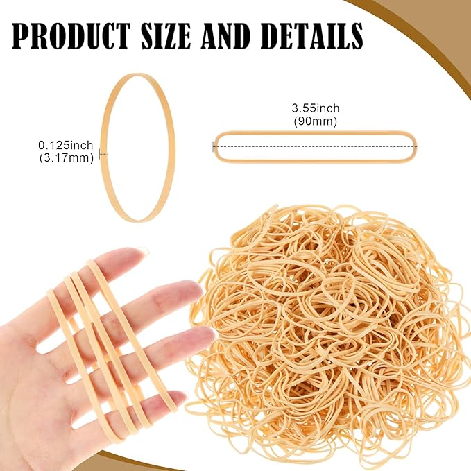 Marspark Rubber Bands Bulk Elastic Rubber Bands 5 lb File Folder Strong Elastic - Image 2