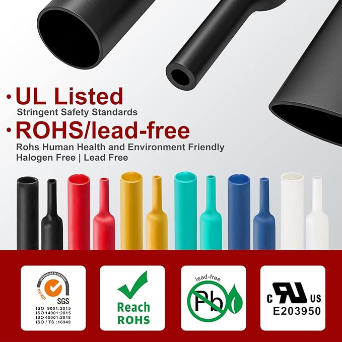 Chanzon 3:1 Ratio - 80ft Roll - Heat Shrink Tubing 1" - Marine Grade Waterproof - Image 2