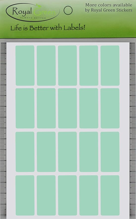 Royal Green Rectangle Shape Sticker Cable Labels 1.57 inch x 0.75 inch Pastel - Image 7