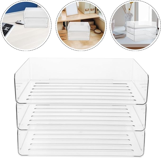 Stackable Desk Organizer Tray Paper Holder - Image 8