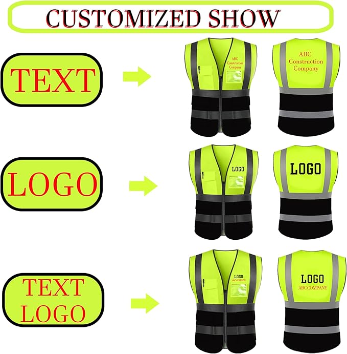 Personalized High Reflective Safety Vest Custom Hi Vis Safety Vest Men Women - Image 3