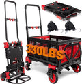 2-in-1 Folding Hand Truck with Folding Basket, Hand Truck with Retractable by Unknown