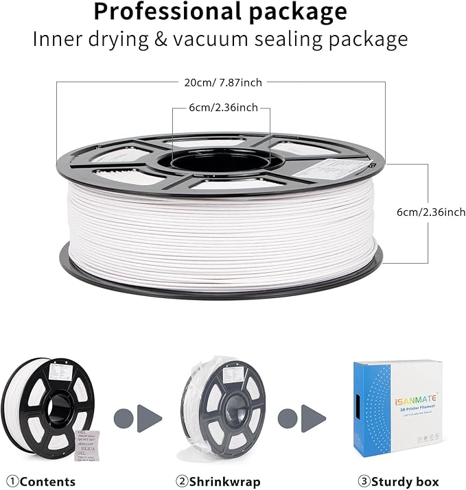 iSANMATE ASA-GF 3D Printer Filament, 15% Glass Fiber Reinforced, Superior - Image 6