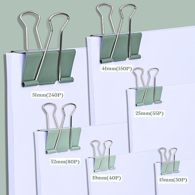 Temiary Aesthetic Binder Clips, Binding Paperwork Clamps - Image 5