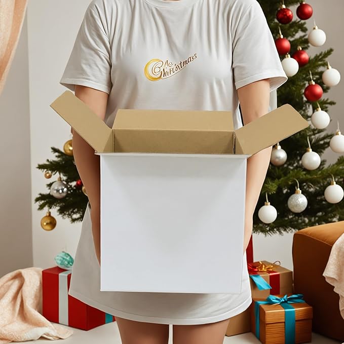 CRUGLA 10x10x10 White Shipping Boxes Set of 15 - Image 5