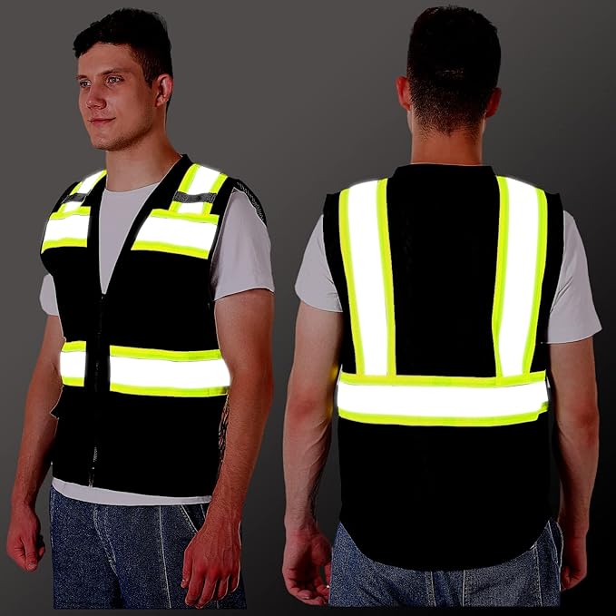 ProtectX 6 Pockets High Visibility Safety Vest - Image 5