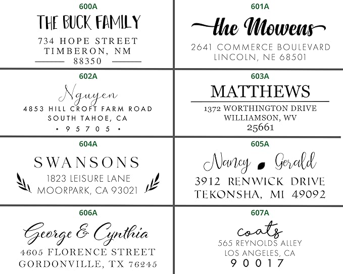 16+ Designs Custom Return Address Labels Roll White Modern Address Set of Return - Image 2