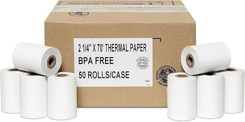 2-1/4 X 70 Thermal Paper Verifone VX520 Ingenico ICT220 ICT250 First Data FD400 by PosPaperRoll