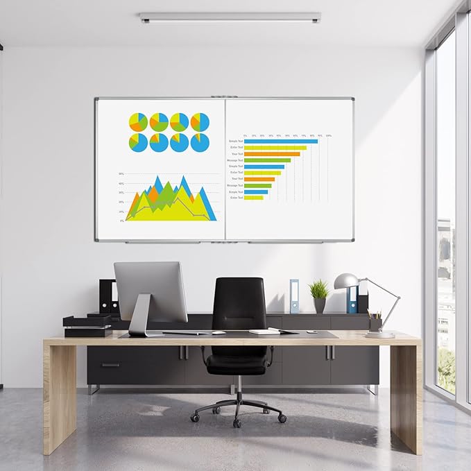 JILoffice Large Foldable White Board 72x40 Inches, Dry Erase Magnetic White - Image 7