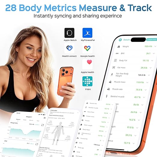CLORIS Digital Smart Scale for Body Weight Fat BMI Muscle Mass 28 Body - Image 5