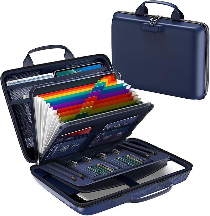 Fireproof Document Box, Hard Case Fireproof File Organizer Box by Unknown