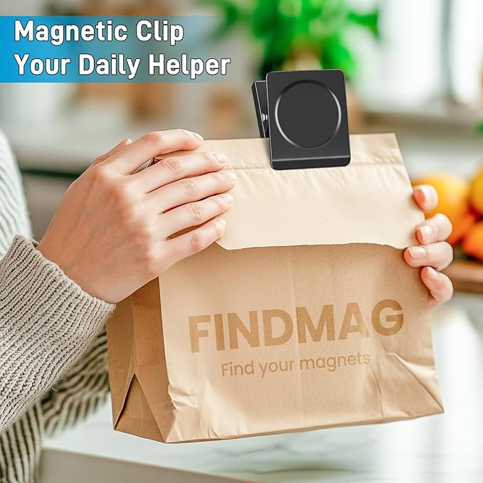 FINDMAG 2.2inch Extra Large Magnetic Clips, Magnet Christmas Light Clip Heavy - Image 5