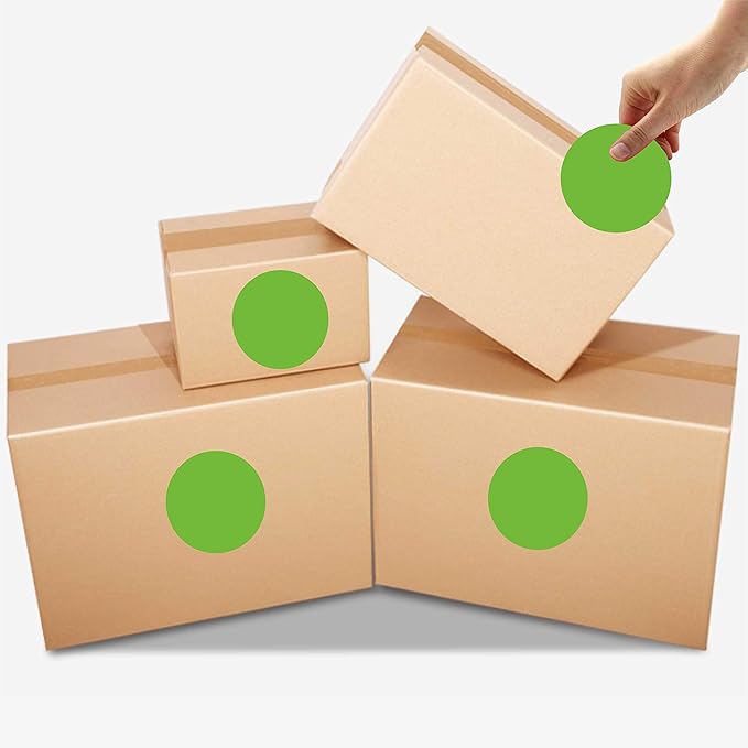 PARLAIM 3 Inch Round Color-Code Dot Stickers, Light Green - Image 6