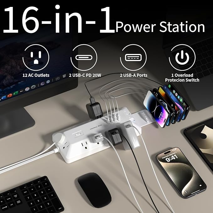 Surge Protector Power Strip - Image 3
