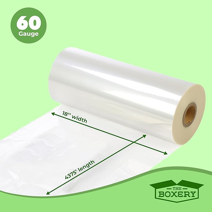 The Boxery Shrink Wrap Film 18" x 52500” Heat Wrap POF Centerfold - Image 3