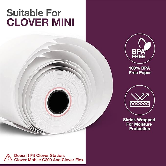 Receipt Paper for Clover Mini and Clover Mobile Thermal Printer - Image 4