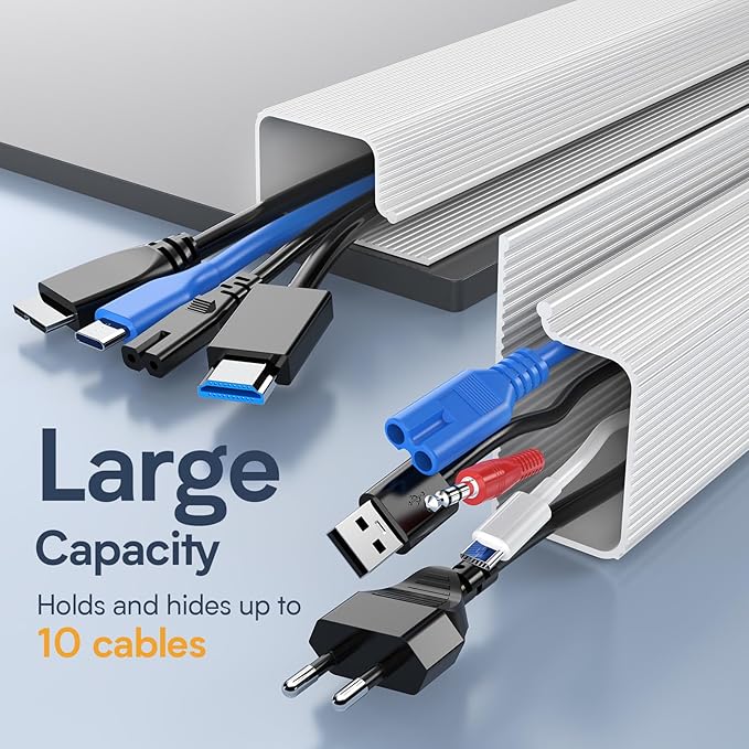DELAMU 4 Pack Cable Management Under Desk - Image 3