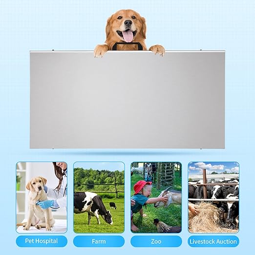 Animal Digital Scale, 200KG/440Lbs Electronic Stainless Steel Veterinary Scale - Image 9