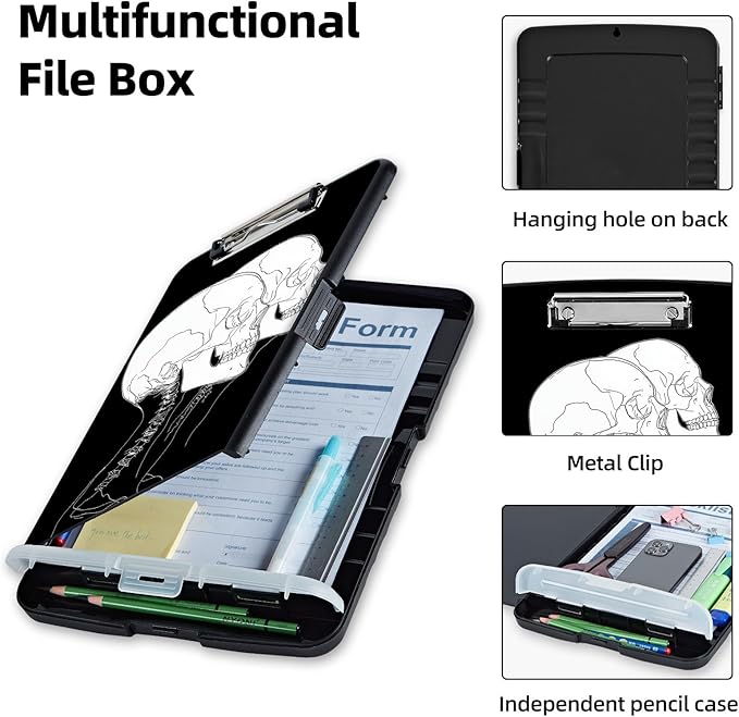 Clipboard with Storage Box & Pen Holder, Heavy Duty Clip Boards 8.5x11 - Image 3