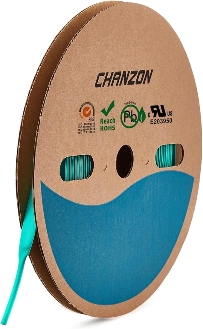 Chanzon 2:1 Ratio - 80Ft Roll - 5/16" Heat Shrink Tubing 2:1 Green Polyolefin by Chanzon