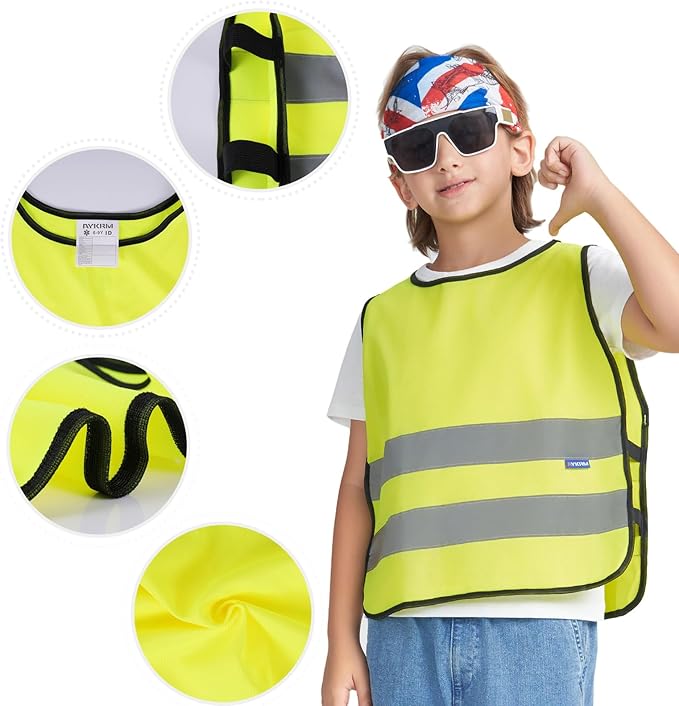 A-SAFETY Kids High Vis Reflective construction Safety vest customized LOGO - Image 5