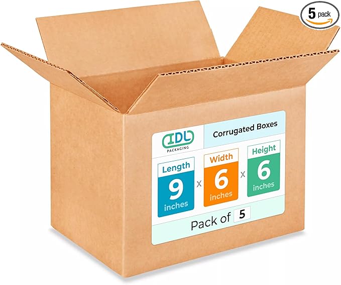 Small Moving & Shipping Boxes 9 x 6 x 6 inches by IDLPackaging