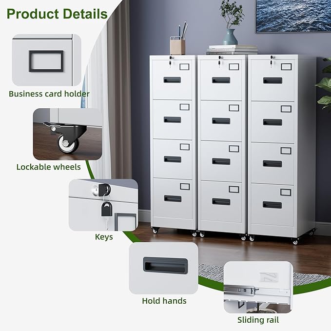 Aobabo 4 Drawer File Cabinet - Image 5