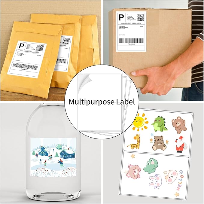 Coopaty Half Sheet Shipping Labels 8.5" x 5.5" Sticker Labels - Image 6