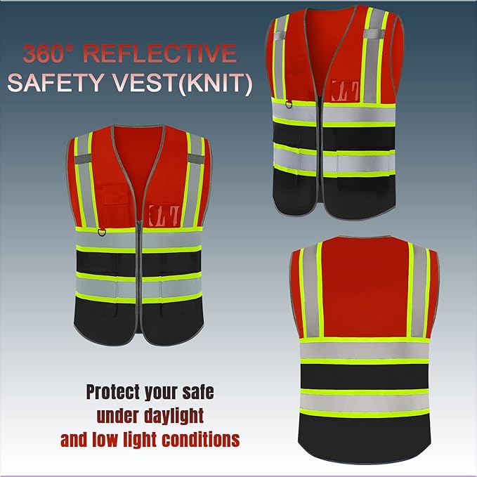 BeautyWill Custom Logo 10/20 Pack Safety Vest Class2 High Visibility Vest - Image 4