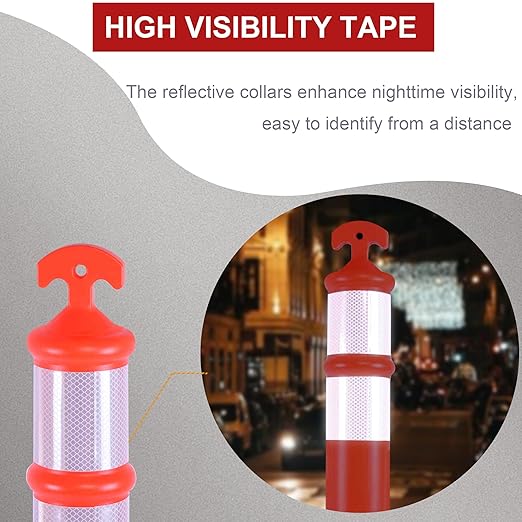 OrangeStar 3 Packs 45" Traffic Delineator Post - Image 3