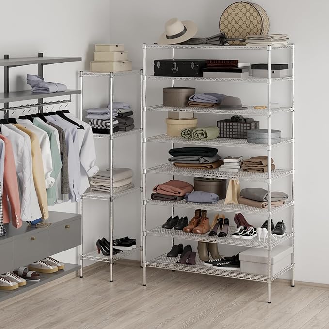 24" Deep x 48" Wide x 86" Height Wire Shelving Kit | 8-Tier | NSF Commercial - Image 4