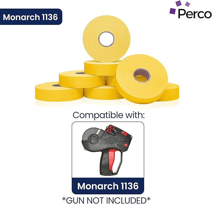 Perco Yellow Pricing Labels for Monarch 1136 Price Gun - Image 2