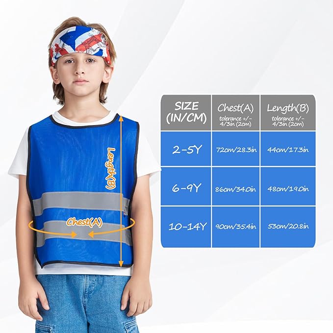 A-SAFETY Kids High Vis Reflective construction Safety vest customized LOGO - Image 5