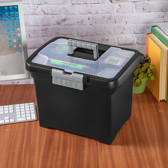 Sterilite Portable Lockable File Box Organizer - Image 7