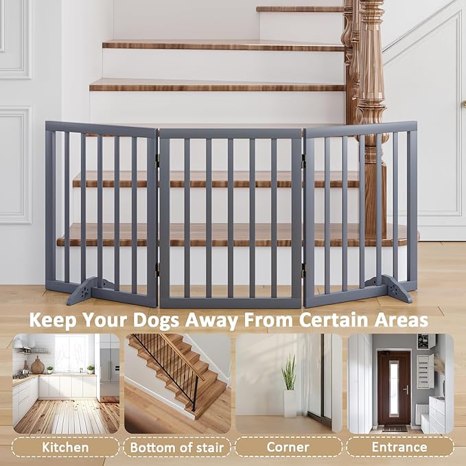 Freestanding Wooden Dog Gate - Image 3