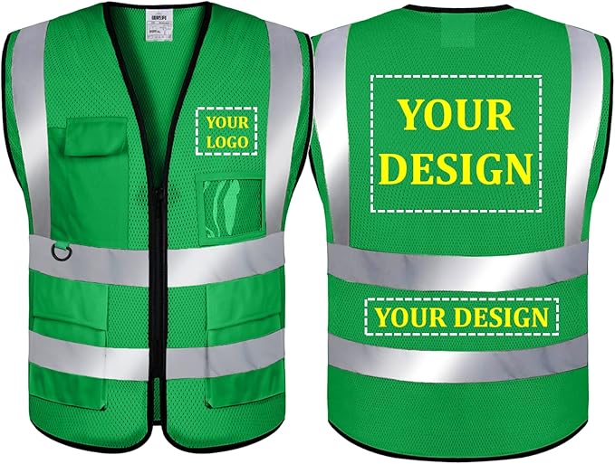 BeautyWill Mesh Safety Vest 1 pcs Customize Logo Class 2 High Visibility by BeautyWill