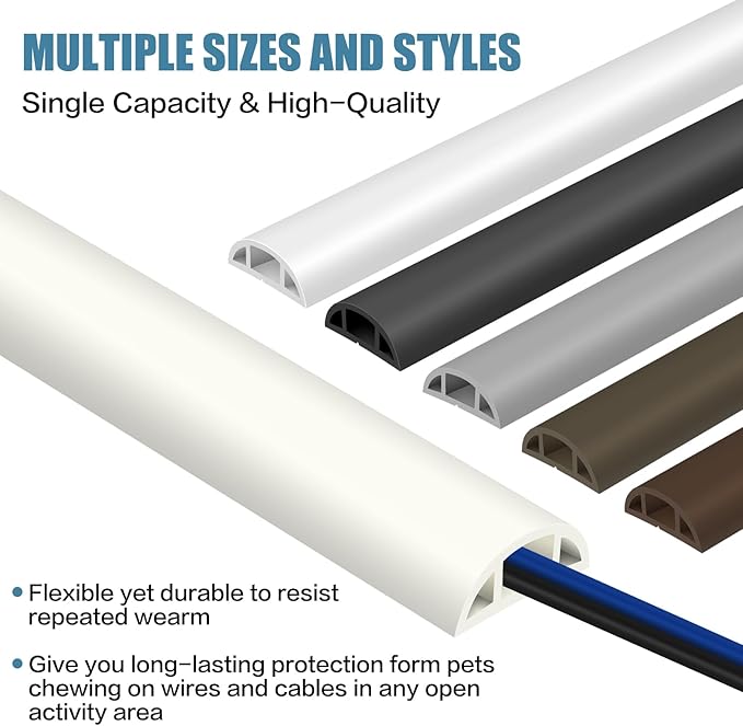 Floor Cord Covers for Wires 20FT Cable Hider Wire Cover Self Adhesive Cord - Image 6