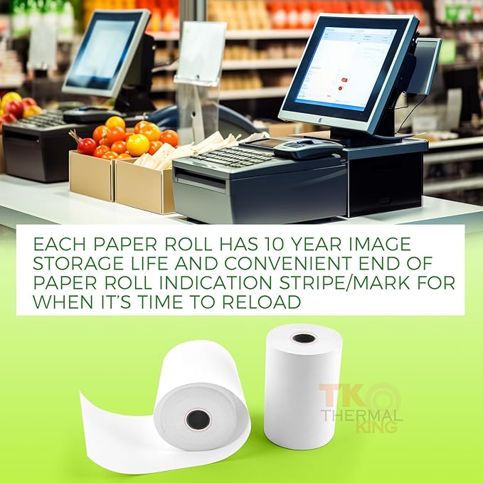 3 1/8" x 119' Thermal Paper, POS Receipt Paper - Image 7