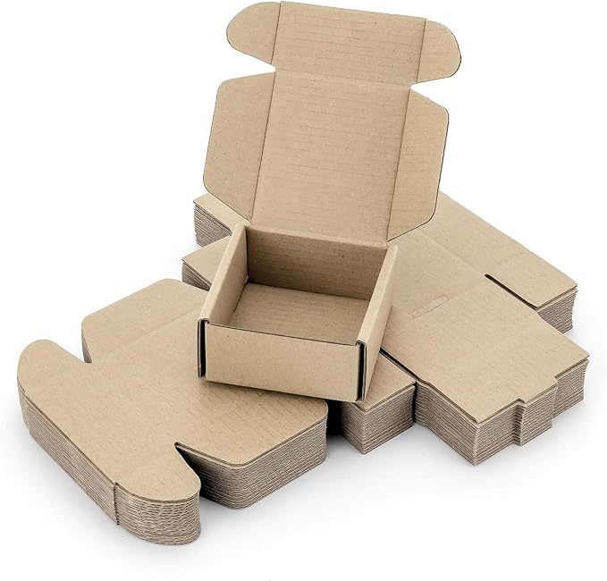 Ellbest 20pcs Mini Packing Boxes, Kraft Paper Boxes, 1.5 mm Thick by Ellbest