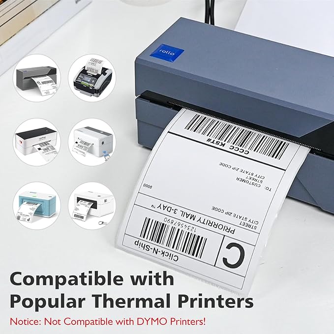 DGBDPACK 4"x6" Direct Thermal Shipping Labels 600 Lables/2 Roll Compatible - Image 3