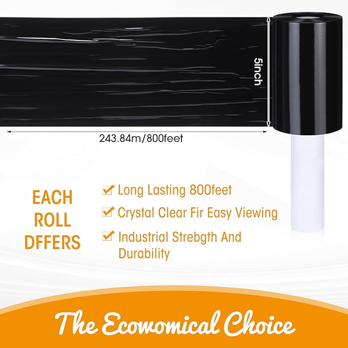 Sherr 5 Inch Stretch Shrink Film Roll Plastic Wrap - Image 2