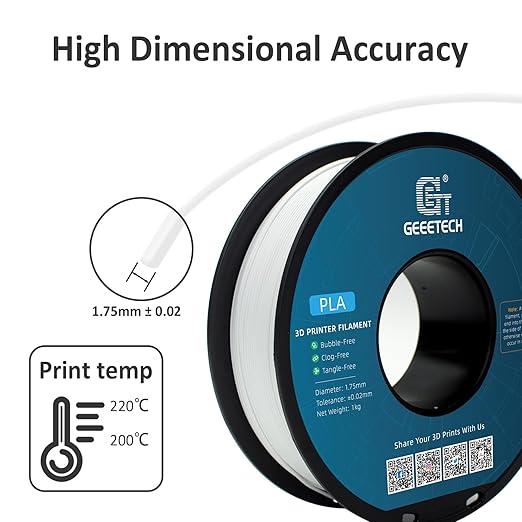 Geeetech 1.75mm PLA 3D Printer Filament, 1kg Spool, Upgrade Tidy Winding - Image 5