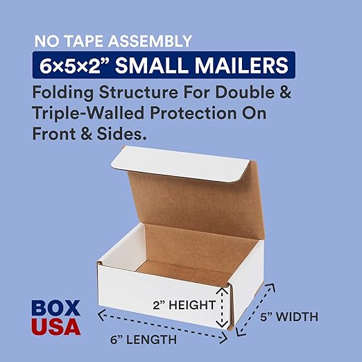 BOX USA Small Shipping Boxes 6"L x 5"W x 2"H, Gifts or Bulk Business Orders - Image 2