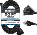 Iron Forge Cable 50 Ft Black Extension Cord by IronForgeCable
