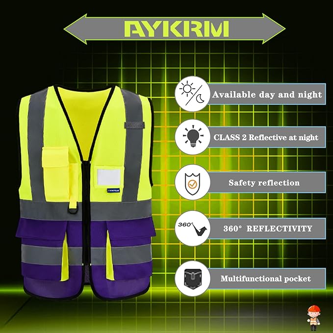 A-SAFETY High Visibility Reflective Safety Vest Customize Logo - Image 4